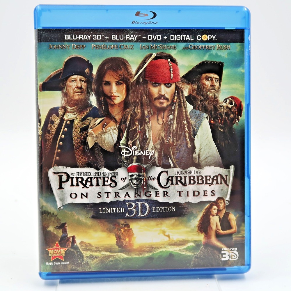 Pirates Of The Caribbean - On Stranger Tides (Blu-ray 3D/Blu-ray/DVD, 2011)